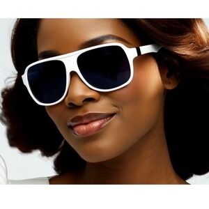 White Sunglasses Women Square Aviator Fashion Shades Female Style Lady Shape New